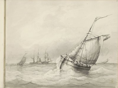 Velieri in mare da Petrus Johannes Schotel (circle of)