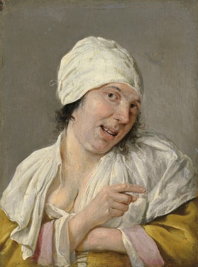 Vista: Una Giovane Donna che Indica. Dalla serie Personificazioni dei Cinque Sensi, c.1635-66 da Petrus Staverenus