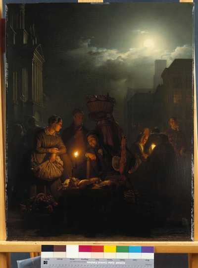 Mercato notturno ad Anversa da Petrus van Schendel