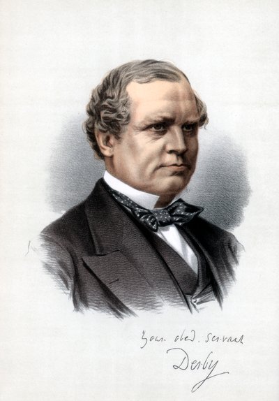 Edward Henry Stanley, 15º conte di Derby, Primo Ministro del Regno Unito, c. 1890 da Petter and Galpin Cassell
