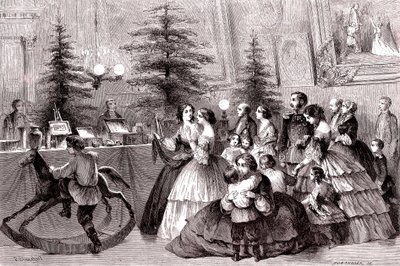Natale a San Pietroburgo, Russia. 1861 (incisione) da Pharamond Blanchard