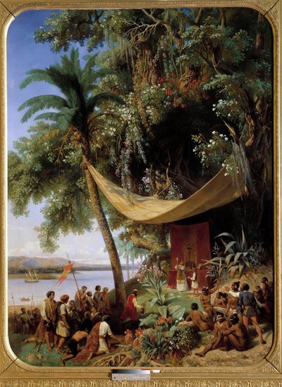 La prima messa in America (15° secolo). Messa a Cuba nel 1494, secondo viaggio di Colombo a L