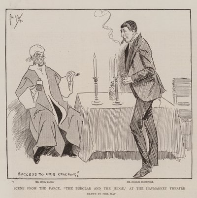 Scena dalla farsa, Il ladro e il giudice, al Teatro Haymarket da Phil May