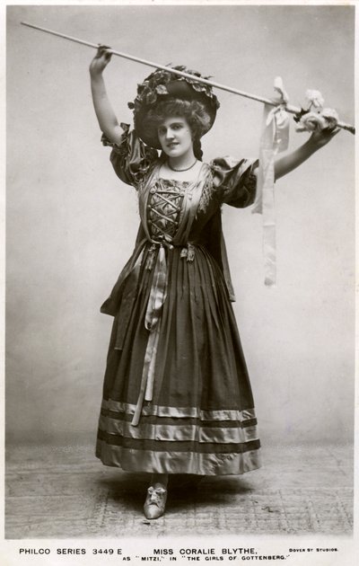 Miss Coralie Blythe come Mitzi, c1908 da Philco Publishing Company