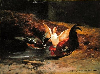 Gallo con Due Anatre da Philibert Leon Couturier