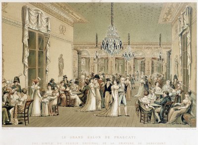 Il Grand Salon del caffè Frascati a Parigi. Litografia di Philibert-Louis Debucourt (1755-1832) da Philibert Louis Debucourt