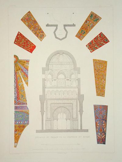 Dettagli e facciata della cappella di Mirah, da 