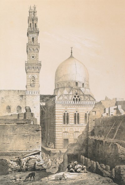 Moschea e tomba di El Ghoury da Philibert Joseph Girault de Prangey