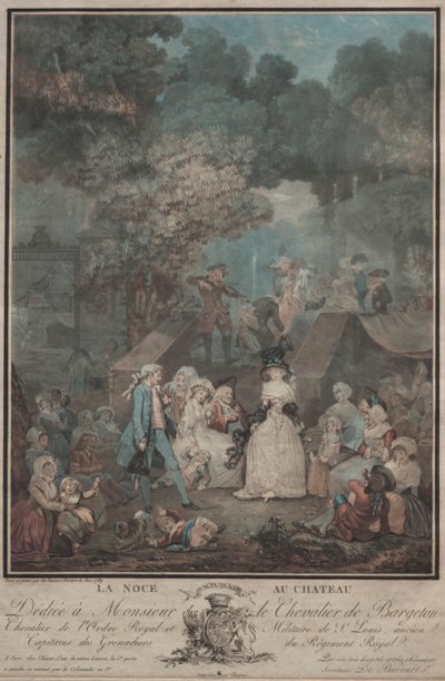 La Noce al Castello da Philibert Louis Debucourt