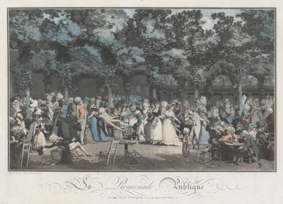 La passeggiata pubblica da Philibert Louis Debucourt