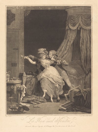 La rosa mal difesa da Philibert Louis Debucourt
