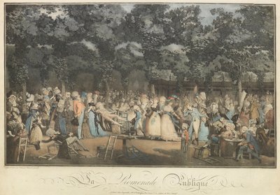 La passeggiata pubblica, 1792 da Philibert Louis Debucourt