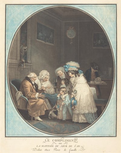 Il Complimento o il Mattino di Capodanno da Philibert Louis Debucourt
