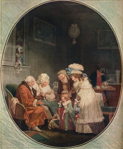 Le Compliment ou La Matinee Du Jour De Lan, 1887, 1916 da Philibert Louis Debucourt