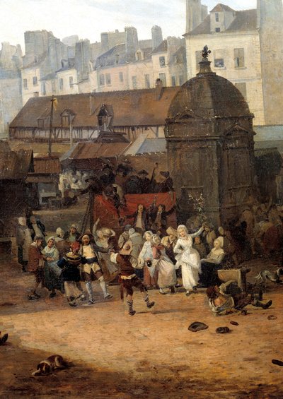 Festeggiamenti dati dalla città di Parigi alle Halles il 21/01/1782 in occasione della nascita del Delfino Luigi Giuseppe di Francia da Philibert Louis Debucourt