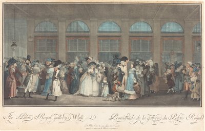Passeggiata nella Galleria del Palais Royal, 1787 da Philibert Louis Debucourt