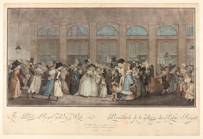 La passeggiata della Galleria del Palais Royal da Philibert Louis Debucourt