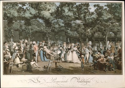 La passeggiata pubblica, 1792 da Philibert Louis Debucourt