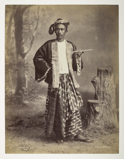 Un uomo birmano, da Vedute della Birmania da Philip Adolphe Klier
