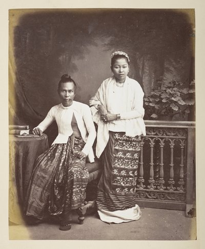 Ritratto di un uomo e una donna birmani, Collezione Gladstone da Philip Adolphe Klier