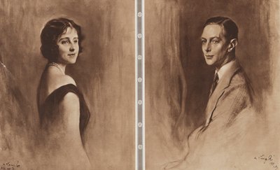 Re Giorgio VI e la Regina Elisabetta da Philip Alexius de (after) Laszlo