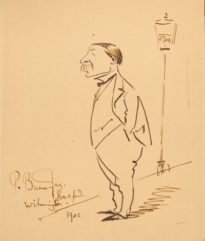Caricatura di Samuel Bancroft da Philip Burne Jones