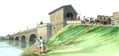 Muro di Adriano, Abutment del ponte di Chesters da Philip Corke