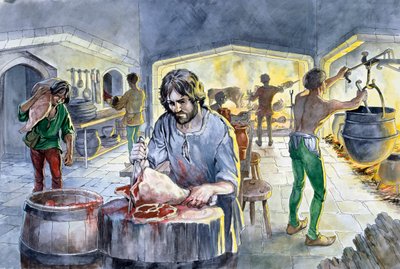 Cucina nel Medioevo, XIV secolo, c1990-2010 da Philip Corke