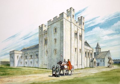 Gli edifici centrali, Sherborne Old Castle, Dorset da Philip Corke