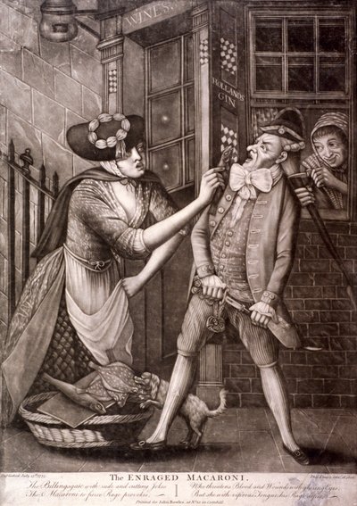 Il maccherone infuriato, 1773 da Philip Dawe