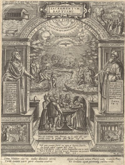 Battesimo, dalla serie I Sette Sacramenti, 1576 da Philip Galle