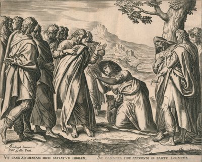 Cristo e la donna di Canaan, c1577-1579 da Philip Galle