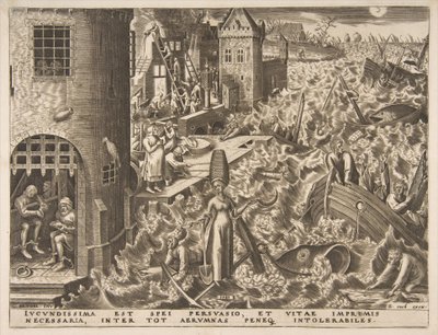 Speranza Spes dalla serie Le virtù, 1559-60 da Philip Galle