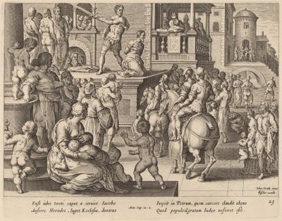 Decapitazione di San Giacomo da Philip Galle after Jan van der Straet