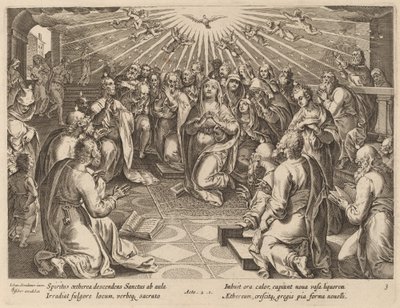 Pentecoste da Philip Galle after Jan van der Straet