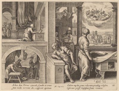 La visione di San Pietro da Philip Galle after Jan van der Straet