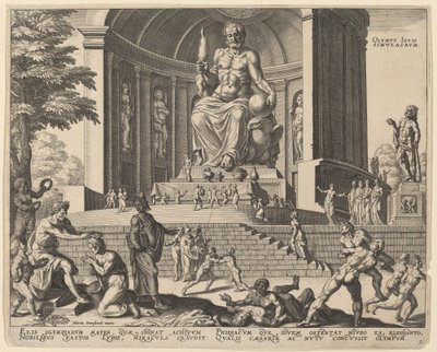 Statua di Giove a Olimpia da Philip Galle, after Maerten van Heemskerck