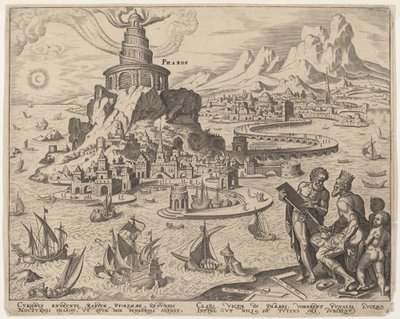 Faro (Il faro di Alessandria) da Philip Galle, after Maerten van Heemskerck