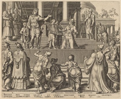 Il libro della legge letto davanti al popolo da Philip Galle, after Maerten van Heemskerck