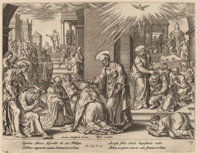 Il Popolo di Samaria Riceve la Parola di Dio da Philip Galle after Maerten van Heemskerck