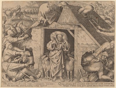 La parabola del buon pastore da Philip Galle after Pieter Bruegel the Elder
