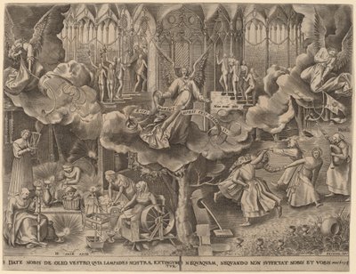 La Parabola delle Vergini Sagge e Stolte da Philip Galle after Pieter Bruegel the Elder