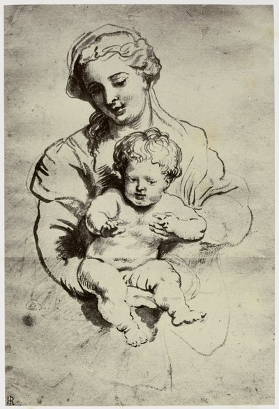 Rubens, sua moglie e figlio da Philip Henry Delamotte