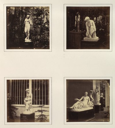 [Sculture di Andromeda, il bagno di Atalanta, Corinna e una Naiade], ca. 1859 da Philip Henry Delamotte.