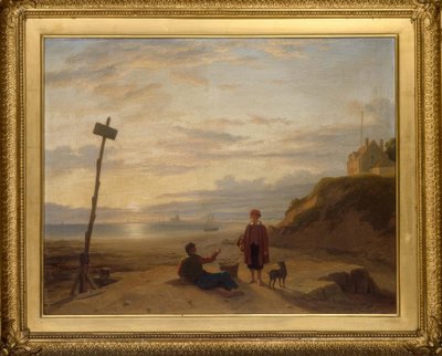 Ragazzi delle ostriche discutono la pesca del mattino da Philip Hutchins Rogers