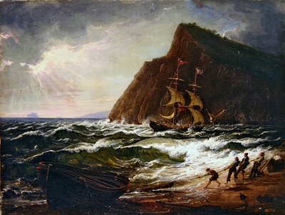 Attraversando la barra alla foce del fiume Teign da Philip James de Loutherbourg