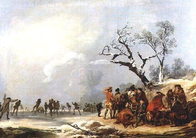 Scena di pattinaggio da Philip James de Loutherbourg