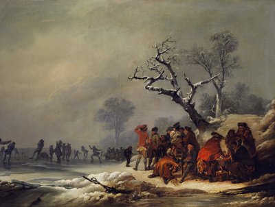 La società del riposo nel godimento invernale da Philip James de Loutherbourg
