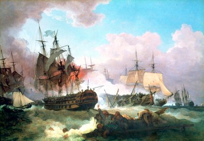 La battaglia di Camperdown, 1799 da Philip James de Loutherbourg