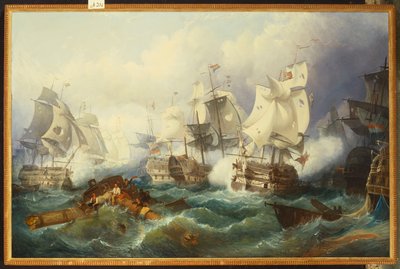 La battaglia di Trafalgar da Philip James de Loutherbourg